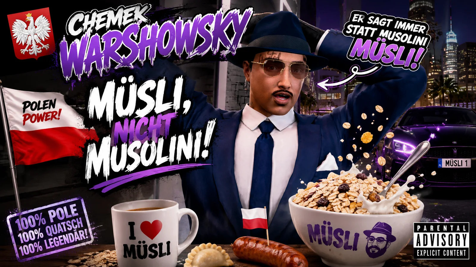 Cover: Müsli, nicht Musolini